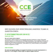 CCE sucht IT-Systembetreuer/in (M/W/D)